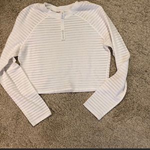 Lululemon white crop top
